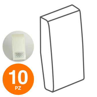 MAPAM Cover Pulsante Luce ART Bianco - Confezione 10pz - mod. 871B - Compatibile con BTicino LIVING