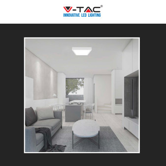 V-Tac VT-8624 Plafoniera LED Quadrata 24W SMD IP44 Colore