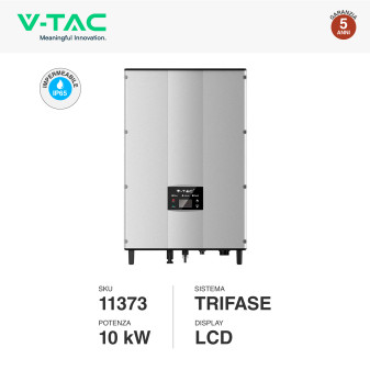 V-Tac VT-6610305 Inverter On Grid 10kW Trifase IP65 con Display