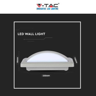 V-Tac VT-8058 Lampada LED da Muro 12W Wall Light SMD IP65