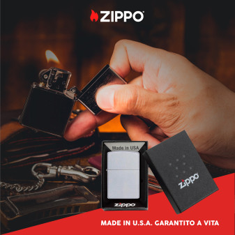 Zippo Accendino a Benzina Ricaricabile ed Antivento Satin Chrome -