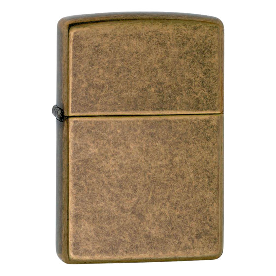 Zippo Accendino a Benzina Ricaricabile ed Antivento Antique Brass - Zippo Accendino a Benzina Ricaricabile ed Antivento Antique Brass -