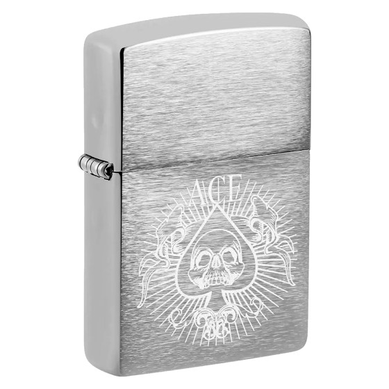 Zippo Accendino a Benzina Ricaricabile ed Antivento con Fantasia Spade Skull Design - mod. 48500 Zippo Accendino a Benzina Ricaricabile ed Antivento con Fantasia Spade Skull Design - mod. 48500