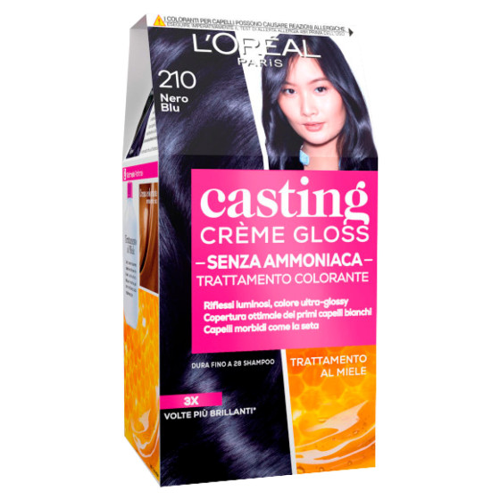L'Oréal Casting Crème Gloss Trattamento Colorante 210 Nero Blu Senza L'Oréal Casting Crème Gloss Trattamento Colorante 210 Nero Blu Senza