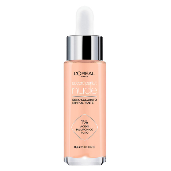 L'Oréal Paris Accord Parfait Nude Siero Colorato Rimpolpante Colore 0.5-2 Very Light L'Oréal Paris Accord Parfait Nude Siero Colorato Rimpolpante Colore 0.5-2 Very Light