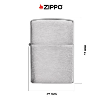 Zippo Accendino a Benzina Ricaricabile ed Antivento Brushed Chrome -