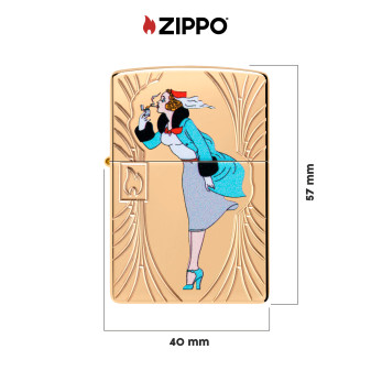 Zippo Accendino a Benzina Ricaricabile ed Antivento con Fantasia Windy 85th Anniversary Collectible