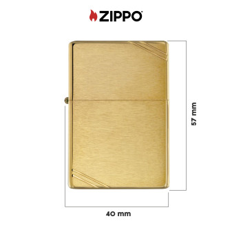 Zippo Accendino a Benzina Ricaricabile ed Antivento Brushed Brass