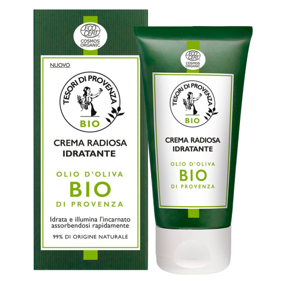 Tesori di Provenza Crema Radiosa Idratante per Viso con Olio d'Oliva Biologico - Flacone da 50ml Tesori di Provenza Crema Radiosa Idratante per Viso con Olio d'Oliva Biologico - Flacone da 50ml