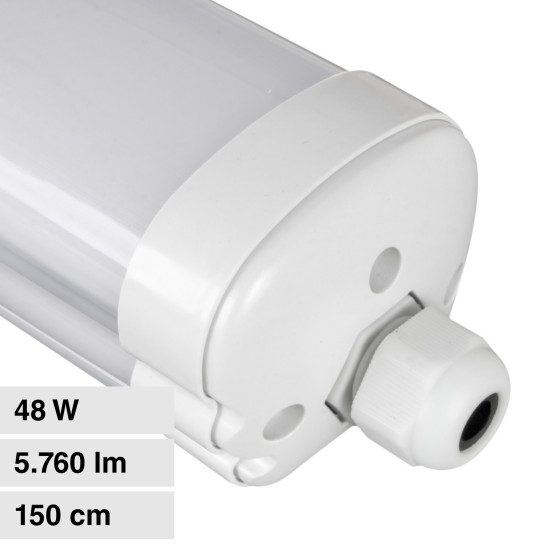 V-Tac VT-1574 Tubo LED Plafoniera 48W Lampadina SMD IP65 150cm V-Tac VT-1574 Tubo LED Plafoniera 48W Lampadina SMD IP65 150cm