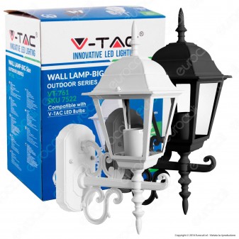 V-Tac VT-761 Portalampada da Giardino Wall Light da Muro per