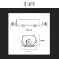 Life Tubo LED Plafoniera 60W Lampadina SMD IP65 120cm - mod.