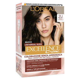 L'Oréal Paris Excellence Creme Universal Nude Colorazione Permanente 2U Bruno Universale Triplo