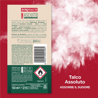 Asciutto Uomo Deodorante Deo Spray 72h 150ml Borotalco