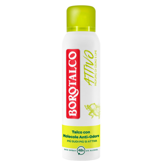Attivo Deodorante Deo Spray 48h Cedro Lime 150ml Borotalco Attivo Deodorante Deo Spray 48h Cedro Lime 150ml Borotalco