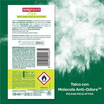 Attivo Deodorante Deo Spray 48h Cedro Lime 150ml Borotalco