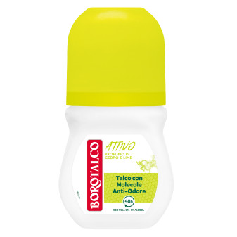 Attivo Deodorante Roll-On 48h Cedro e Lime 50ml Borotalco
