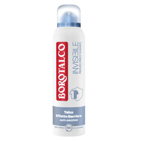 Deo Spray 48h Invisible No Transfer Fresco Oceanico 150ml Borotalco Deo Spray 48h Invisible No Transfer Fresco Oceanico 150ml Borotalco