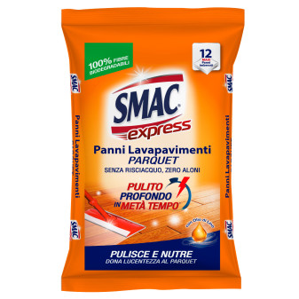 Smac Express Panni Lavapavimenti Parquet con Olio di Lino Senza Risciacquo...