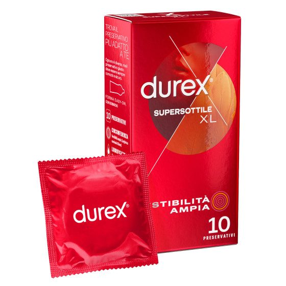 Preservativi Durex Supersottile XL Extra Large da 10 Preservativi Durex Supersottile XL Extra Large da 10