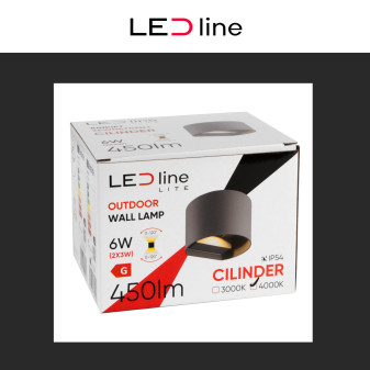 Lampada LED Muro 6W SMD Applique IP54 LED Line Lite Girigia