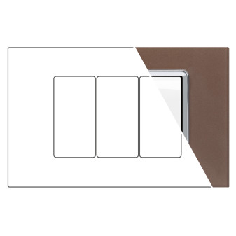 MAPAM Placca Vetro GEM 3P Bronzo - mod. 6003BL-7 - Compatibile con Vimar PLANA