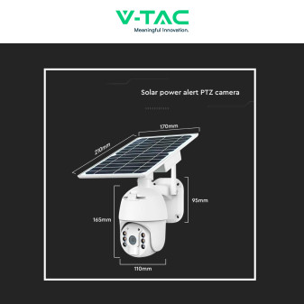 VT-11024-WIFI Telecamera di Sorveglianza PTZ Bianca V-Tac