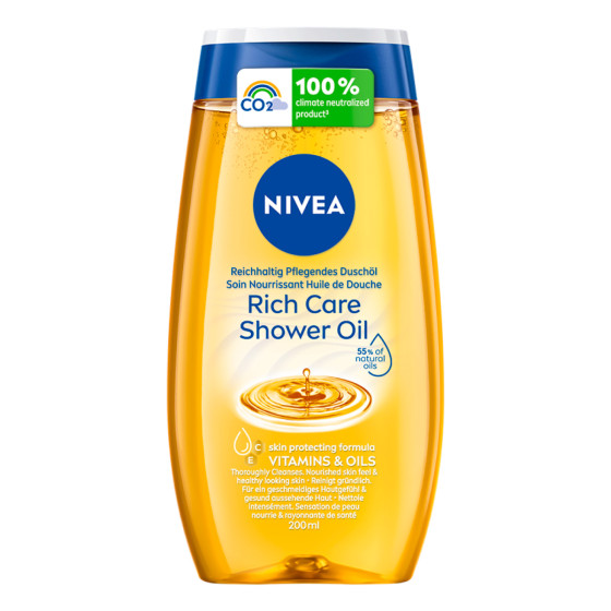Rich Care Shower Oil Doccia Olio con Vitamine 200ml NIVEA Rich Care Shower Oil Doccia Olio con Vitamine 200ml NIVEA