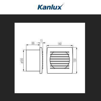 Aspiratore IPX4 con Timer e Sensore di Umidità Kanlux Cyklon