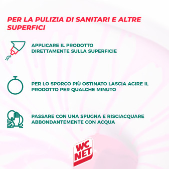 Candeggina Profumata Gel con Bicarbonato Flower Fresh WC Net
