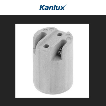 HLDR-E14 Portalampada Ceramica Lampadine E14 Grigio Kanlux