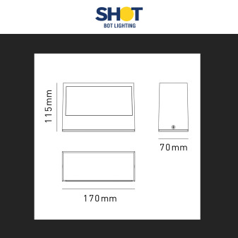 Lampada LED Applique con Attacco E27 IP54 Bot Lighting Shot