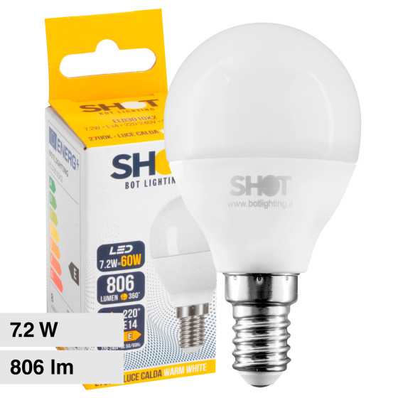 Lampadina LED E14 7.2W MiniGlobo P45 Bot Lighting Shot Lampadina LED E14 7.2W MiniGlobo P45 Bot Lighting Shot