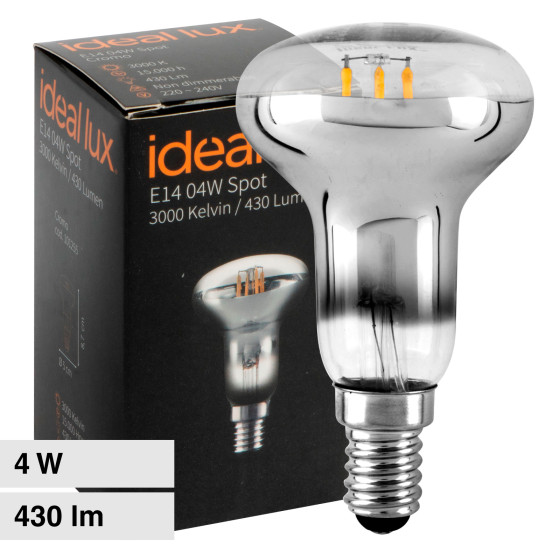 Lampadina LED Filament E14 4W Bulb Reflector Ideal Lux Lampadina LED Filament E14 4W Bulb Reflector Ideal Lux