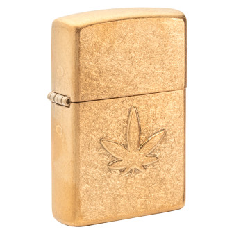 Accendino Zippo 49569 Stamped Leaf Design Antivento