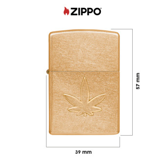 Accendino Zippo 49569 Stamped Leaf Design Antivento