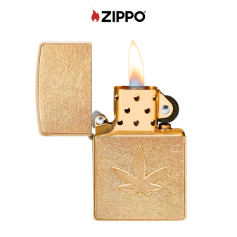 Accendino Zippo 49569 Stamped Leaf Design Antivento