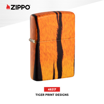 Accendino Zippo Premium 48217 Tiger Print Designs Antivento