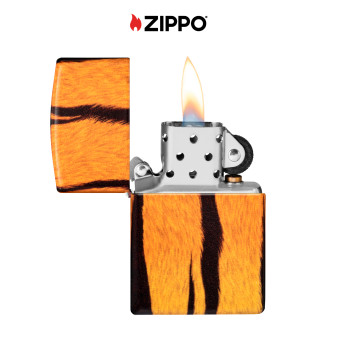 Accendino Zippo Premium 48217 Tiger Print Designs Antivento