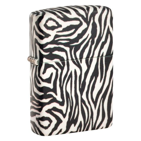 Accendino Zippo Premium 48223 Zebra Skin Design Ricaricabile Antivento Accendino Zippo Premium 48223 Zebra Skin Design Ricaricabile Antivento