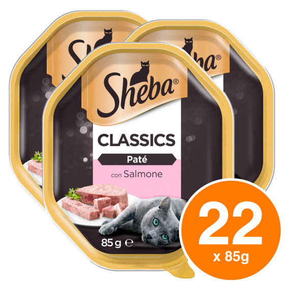 Cibo per Gatti Sheba Classics Paté Salmone - 22 Vaschette Cibo per Gatti Sheba Classics Paté Salmone - 22 Vaschette