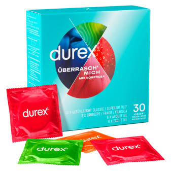 Durex Mix Sorpresa Confezione da 30 Preservativi Assortiti