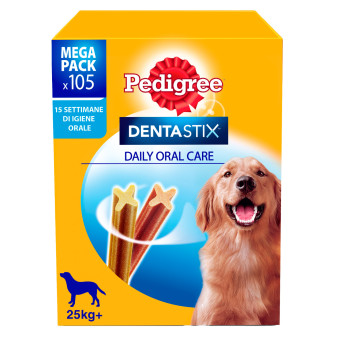 Pedigree Dentastix Large per l'igiene orale del cane - Confezione da 105 Stick