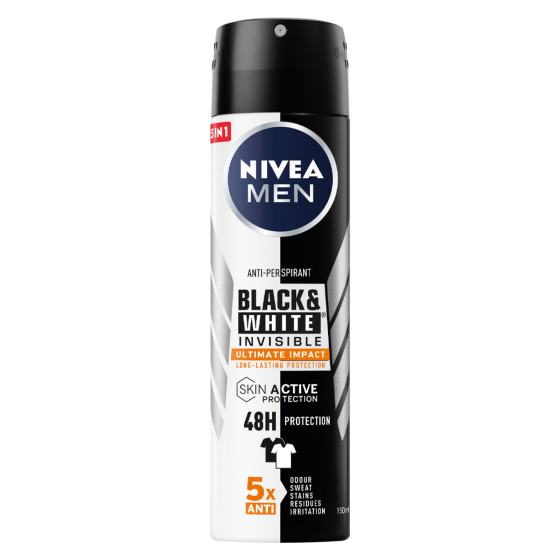 Deodorante Spray Uomo 48H Black&White Invisible Nivea Men Deodorante Spray Uomo 48H Black&White Invisible Nivea Men