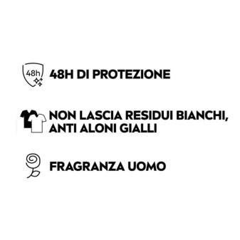 Deodorante Roll-On Uomo 48H Black&White Invisible Nivea Men