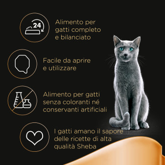 Cibo Umido per Gatti al Gusto Vitello e Pollo Sheba 22x