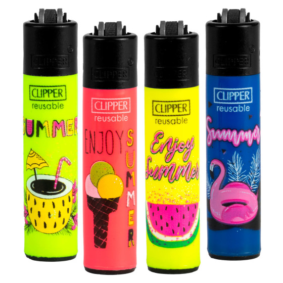 Clipper Enjoy Summer 3 Ricaricabili 4 Accendini a Pietrina Clipper Enjoy Summer 3 Ricaricabili 4 Accendini a Pietrina