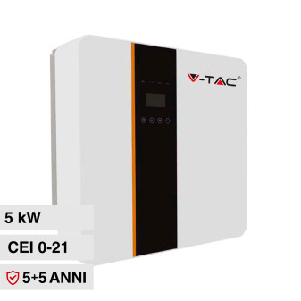 V-Tac VT-6606103 Inverter Fotovoltaico Monofase Ibrido On-Grid / Off-Grid 5kW...