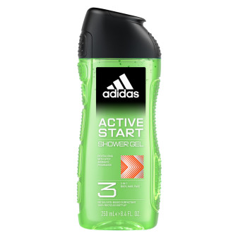 Active Start Shower Gel Uomo 3in1 Corpo Capelli Viso Adidas