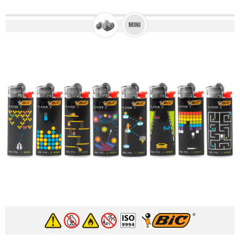 Bic Mini J25 Fantasia Gaming Addict 5 Accendini a Pietrina
